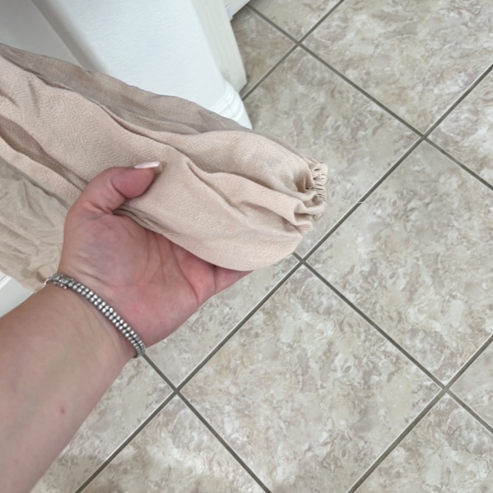 NEW Beige Button Front Dress - Picture 9 of 12